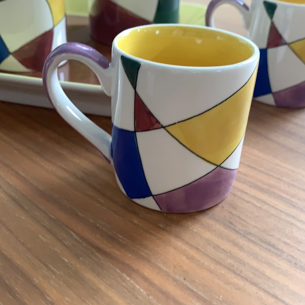 Hues N Brew Tea Set with Serving Tray - Picture 2 of 16